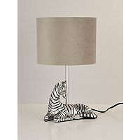 Silver-Tone Zebra Table Lamp | Home | George at ASDA