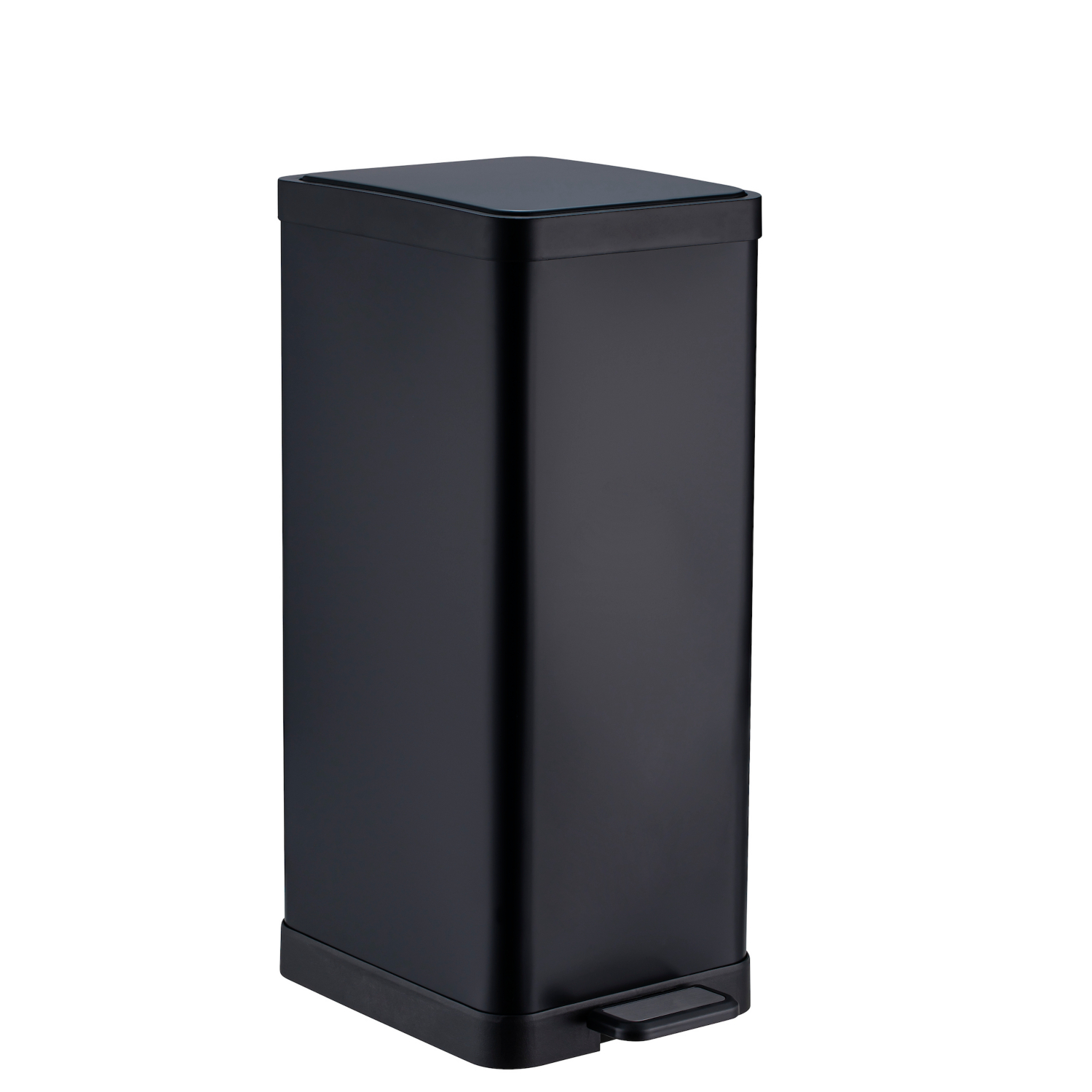 George Black Rectangular Pedal Bin 30L