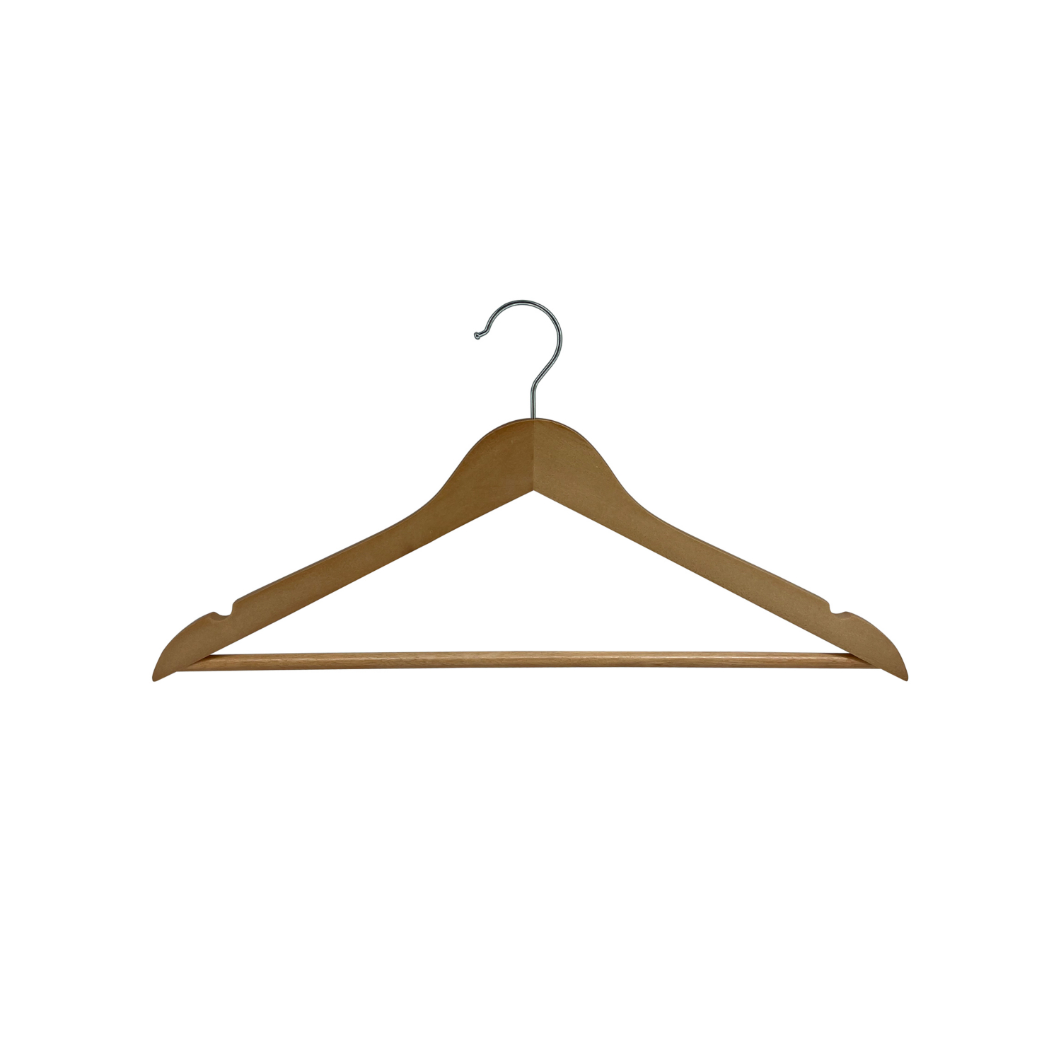 George Natural Brown Wooden Hangers 20 Pack