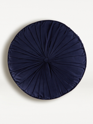 Navy Luxury Throw, Pinwheel Cushion & Bolster Set at ASDA