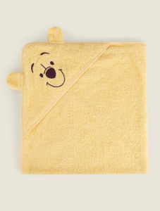 Disney Winnie the Pooh Yellow Hooded Towel