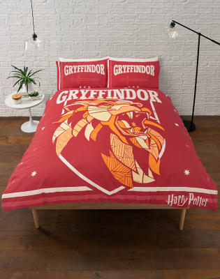 Red Harry Potter Gryffindor Reversible Duvet Cover Set Home