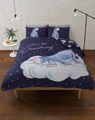 Disney Eeyore Celestial Reversible Navy Duvet Cover Set Home