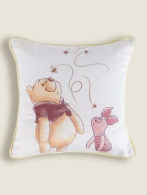 Disney Winnie The Pooh Meadow Garden Yellow Cushion Home at ASDA