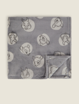 Bambi, Thumper & Friends Grey Super Soft Throw Home at ASDA
