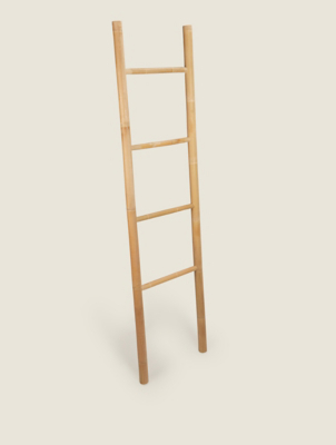 Natural Bamboo Decorative Ladder Home at ASDA