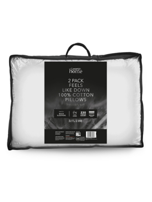 Home 2 Pack Feels Like Down 100 Cotton Pillows Home