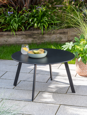 Black Round Coffee Table Outdoor & Garden at ASDA
