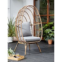 Natural Novaro Egg Chair | Outdoor & Garden | George at ASDA