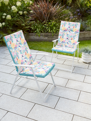 Sunny State Groovy Floral Miami Cushion Set of 2 Outdoor & Garden at ASDA