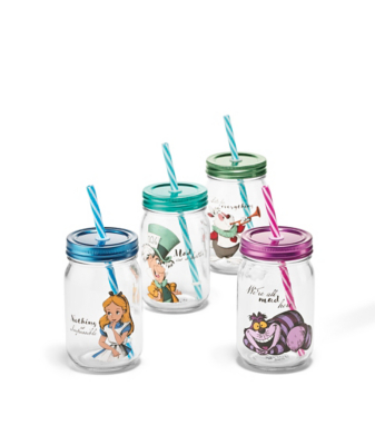 Disney Alice In Wonderland Mixed Mason Jars Home at ASDA
