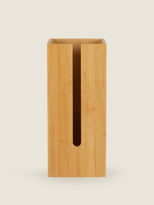 Bamboo Toilet Roll Holder Home at ASDA
