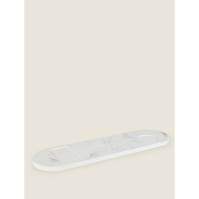 George White Marble Effect Bath Tray