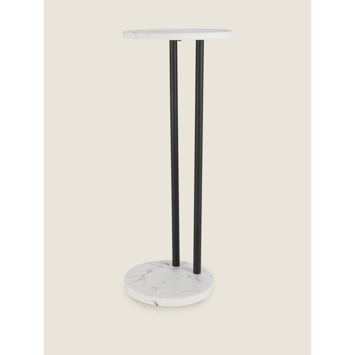 George White Marble Effect Bath Table
