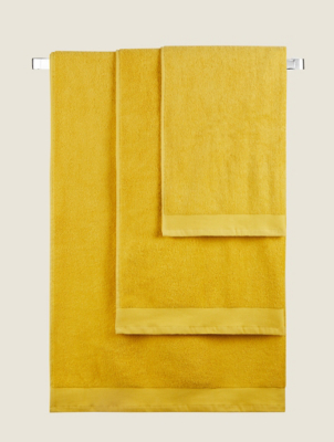 Mustard Cotton Towel Range Home at ASDA