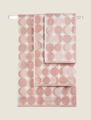Pink Moon Phases Geo Towel Range Home at ASDA