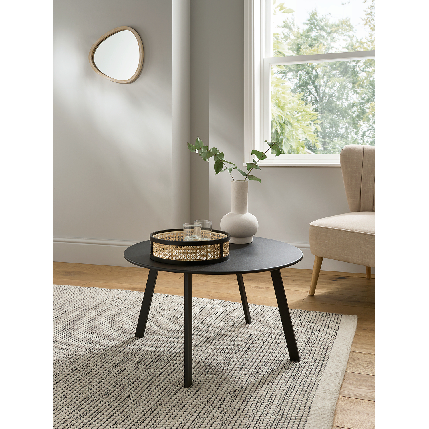 George Black Metal Coffee Table