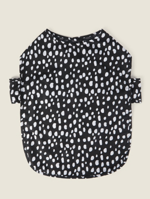 Black & White Pet Showerresistant Raincoat Home at ASDA