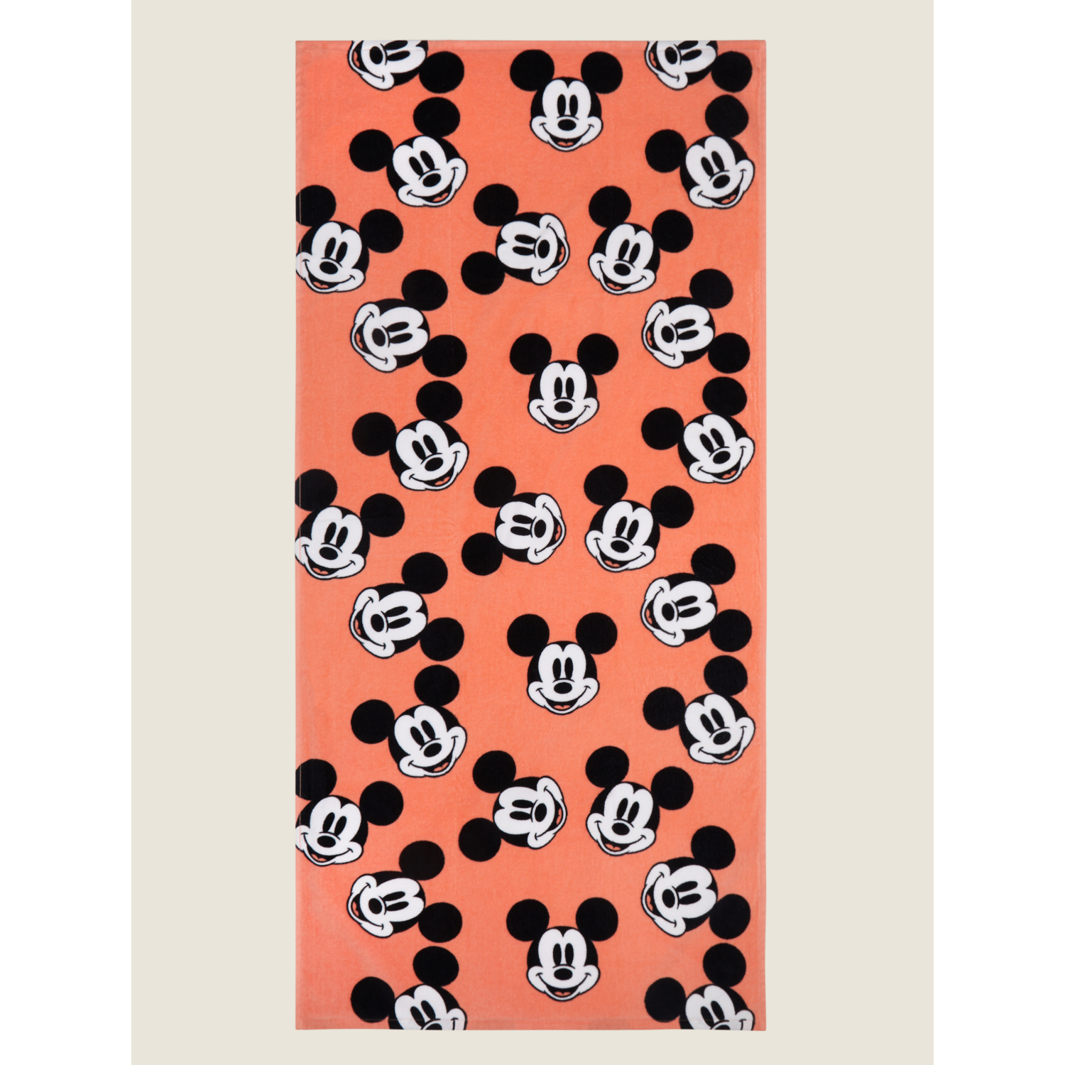 Disney Coral Mickey Mouse Printed Beach Towel