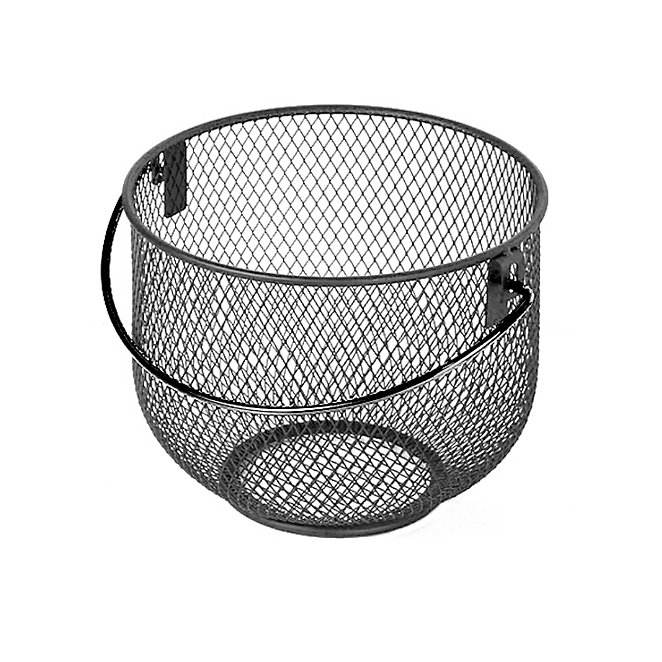 Black Mesh Construction Honey-Can-Do BTS-06591 Accessory Basket with Handles 9.92 x 8.98 x 5.91 