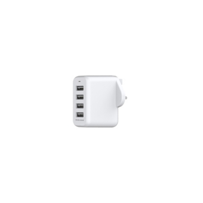 George Asda Tech 4 Port USB Mains Charger - Black