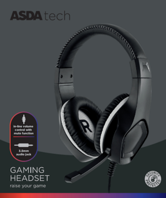 Asda Tech PC Stereo Gaming Headset Toys Character George at ASDA