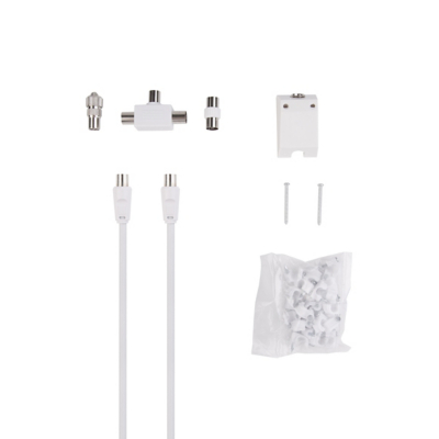 George Asda Tech White Coaxial Cable 10m - White