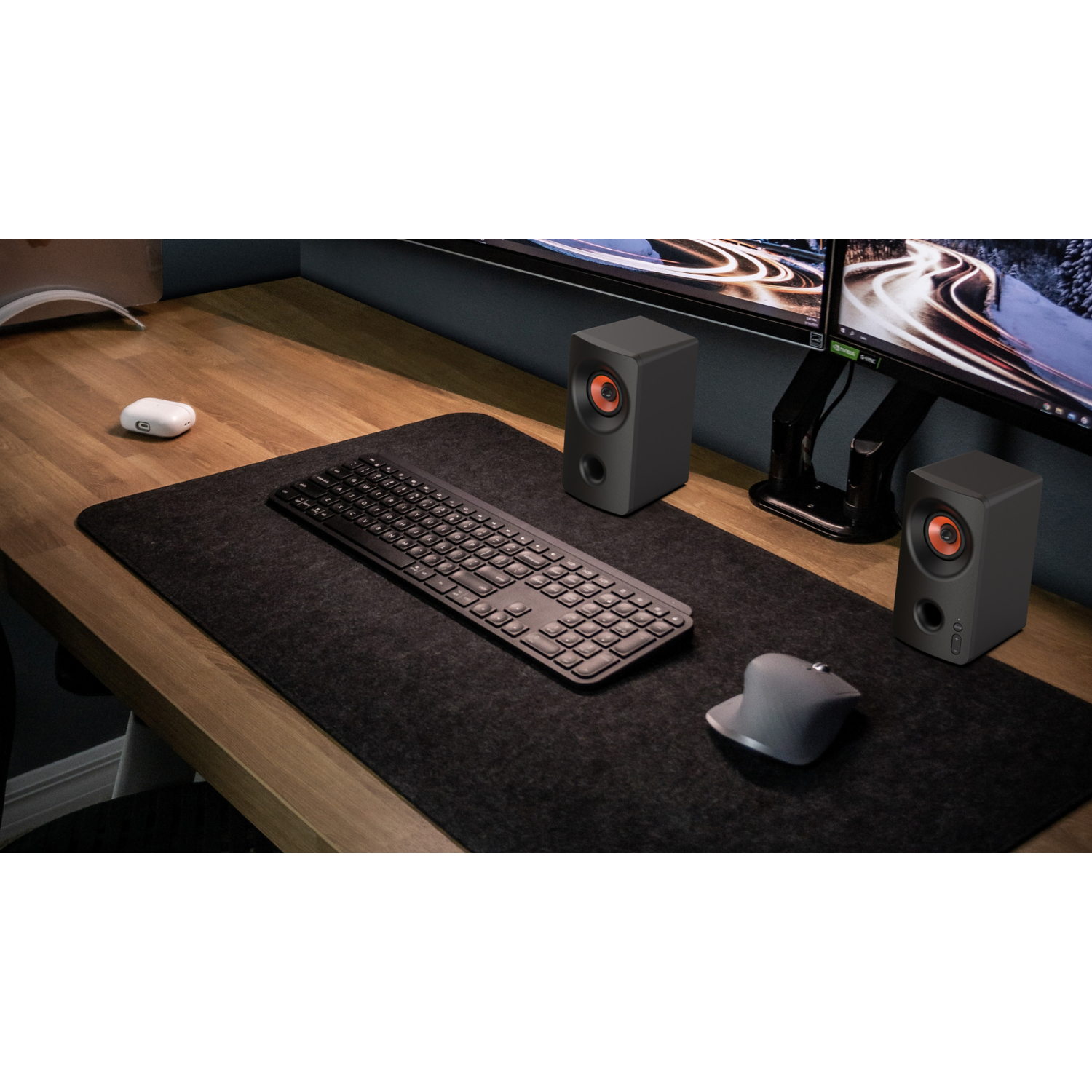Asda Black Tech Small Bookshelf Speaker