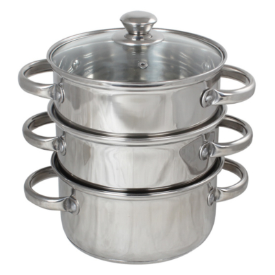 George Home Stainless Steel 3 Tier Steamer