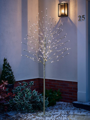 GoldTone LightUp Christmas Tree Christmas at ASDA