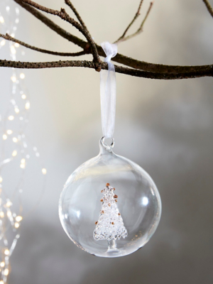 Round Glass Tree Bauble Christmas at ASDA