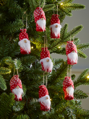 Red Gonks Bauble Set of 8 Christmas at ASDA