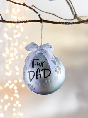 Silver Fur Dad Christmas Bauble Christmas at ASDA
