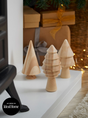 Natural Christmas Tree Ornament Set of 3 Christmas at ASDA