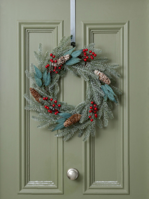 Green Pinecone and Berries Christmas Wreath Christmas at ASDA
