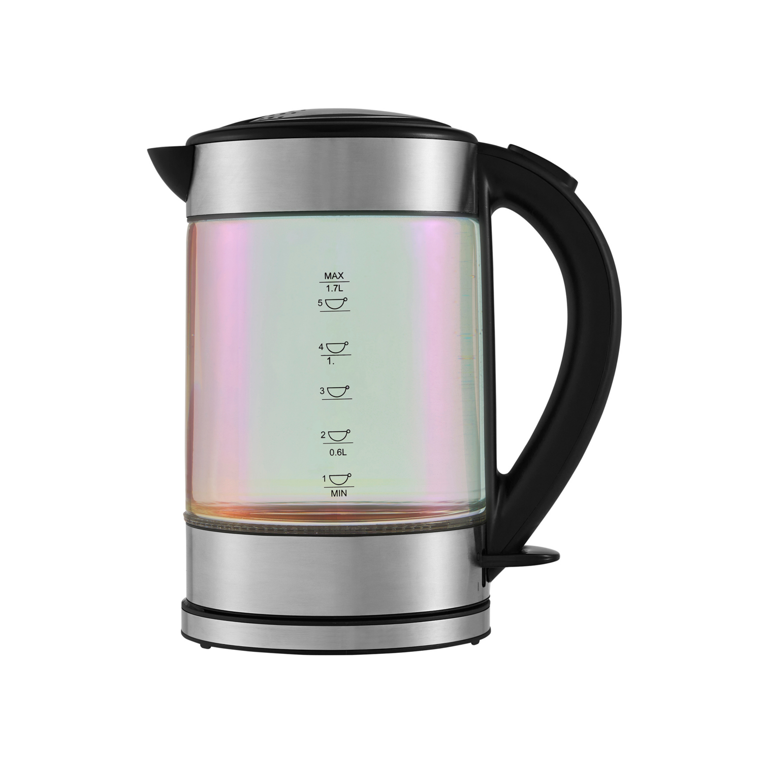 George Iridescent Glass Fast Boil Kettle 1.7L