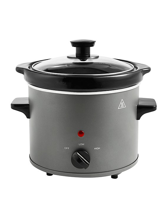 Grey Compact Slow Cooker, Electricals