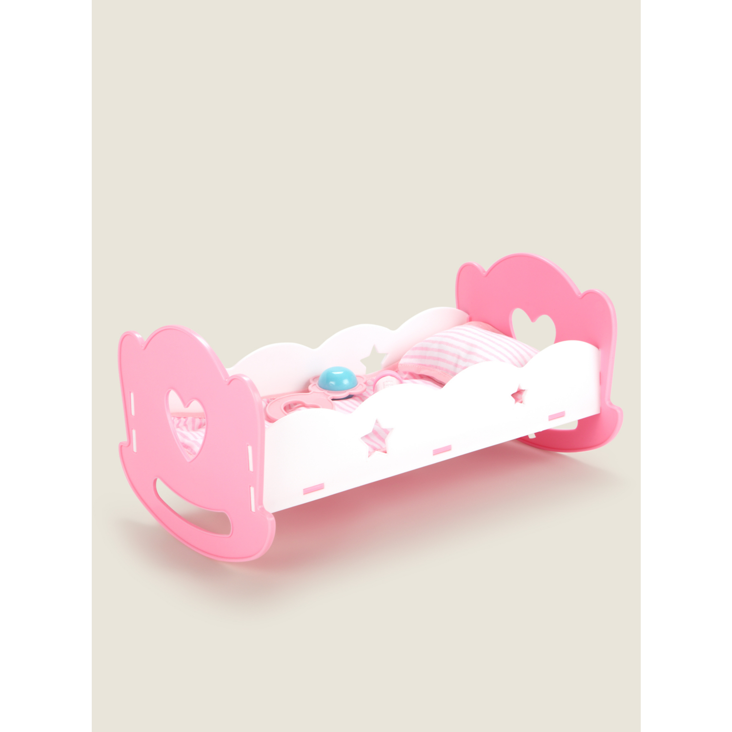 George Pink Hapello Dolls Cradle