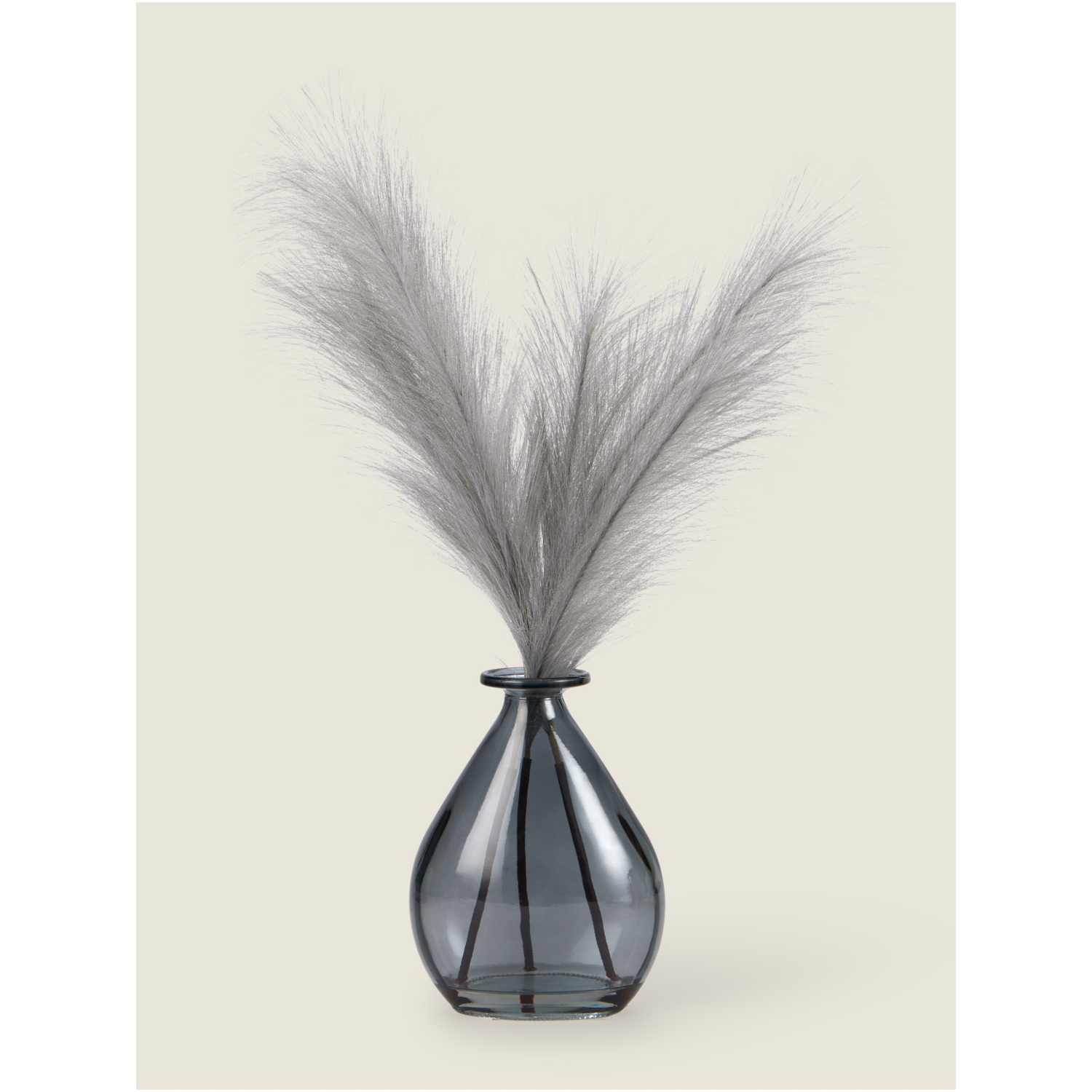 George Grey 50Cm Artificial Pampas In Glass Vase.