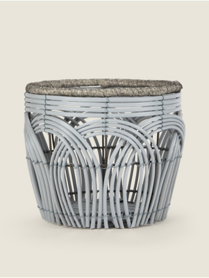 22cm Plastic Effect Woven Basket/Planter | Home | George at ASDA