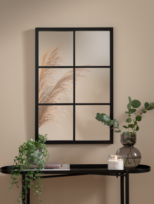 Black Window Mirror Home at ASDA