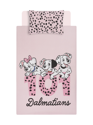 Disney 101 Dalmatians Reversible Pink Duvet Set Home at ASDA