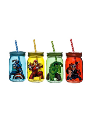 Marvel Avengers Mason Jar Set of 4 Home at ASDA
