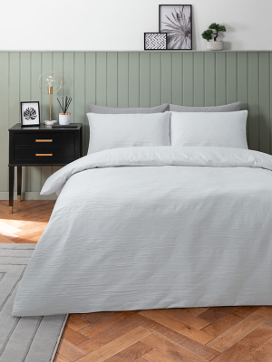 Crinkle Duvet Set Home at ASDA