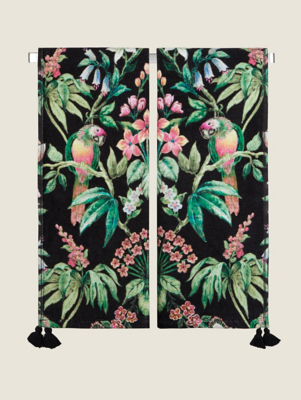 Parrot Print Guest Towel Set of 2 Home at ASDA