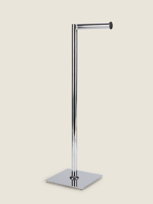 SilverTone Freestanding Toilet Roll Holder Home at ASDA