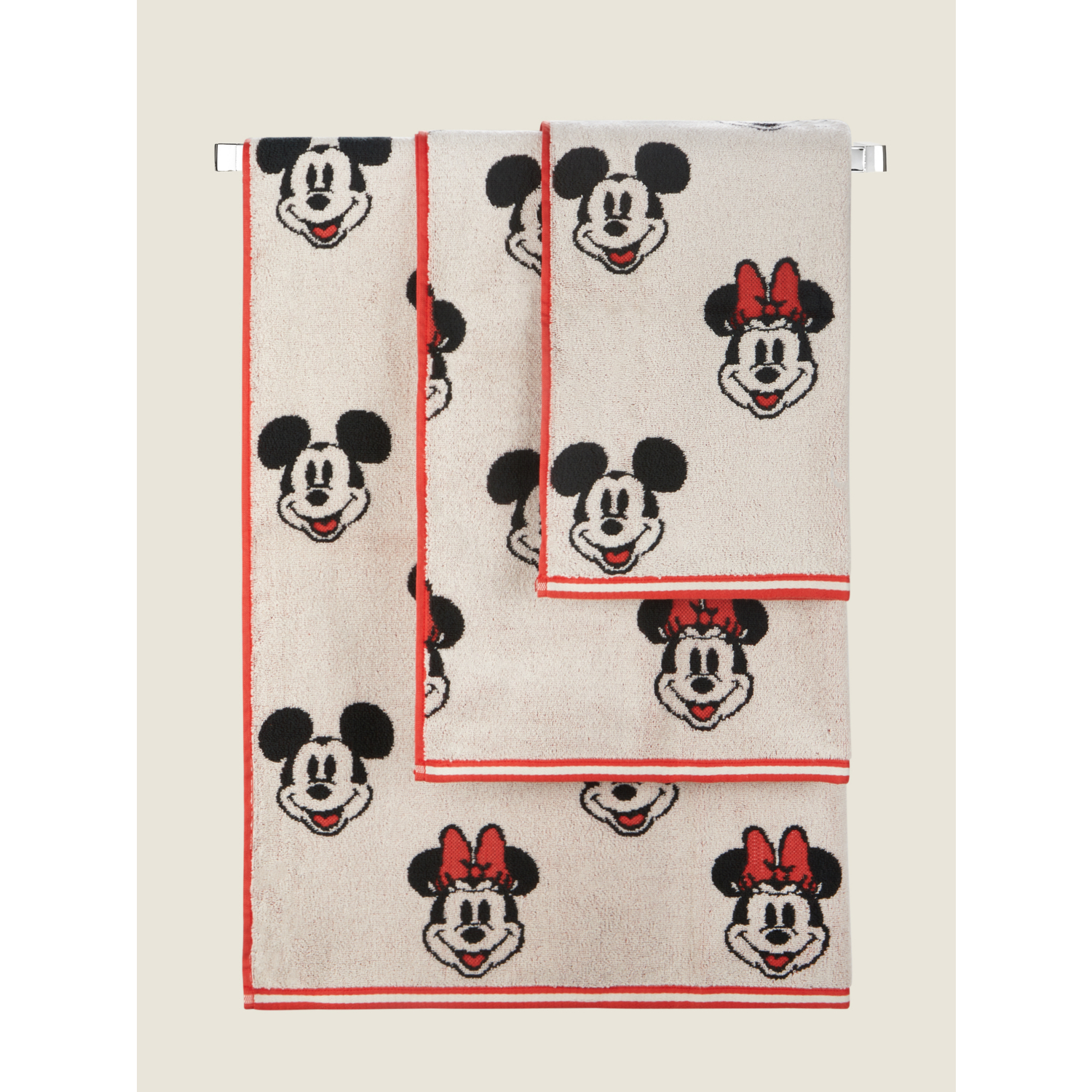 Disney Multi Mickey & Minnie Mouse Retro Towel Range
