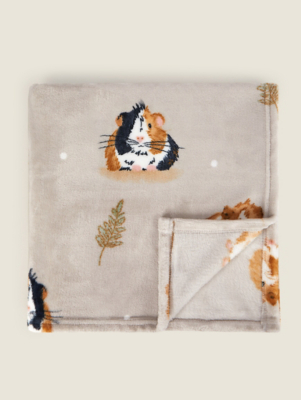 Natural Guinea Pig Super Soft Throw Home at ASDA