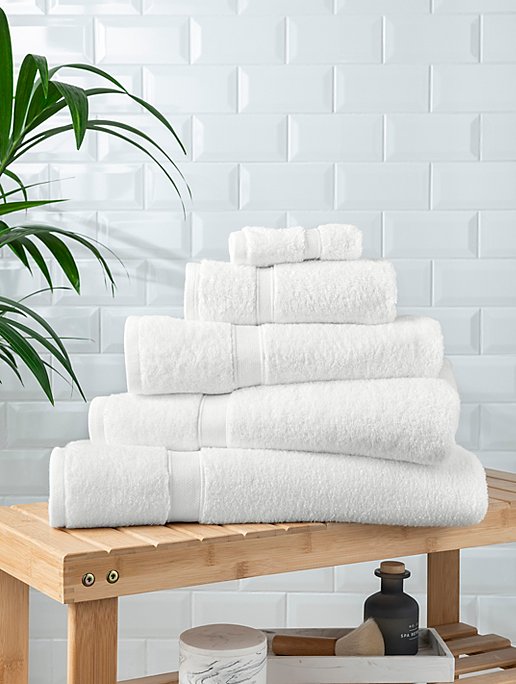 White Super Soft Cotton Towel Range