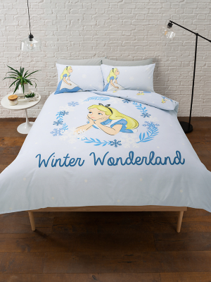 Disney Alice Winter Wonderland Reversible Duvet Set Home at ASDA